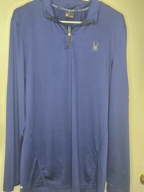 Lg‎ Navy Spider Active Zip up Pull Over